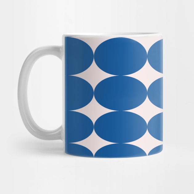 Retro Round Pattern - Blue by Colorable